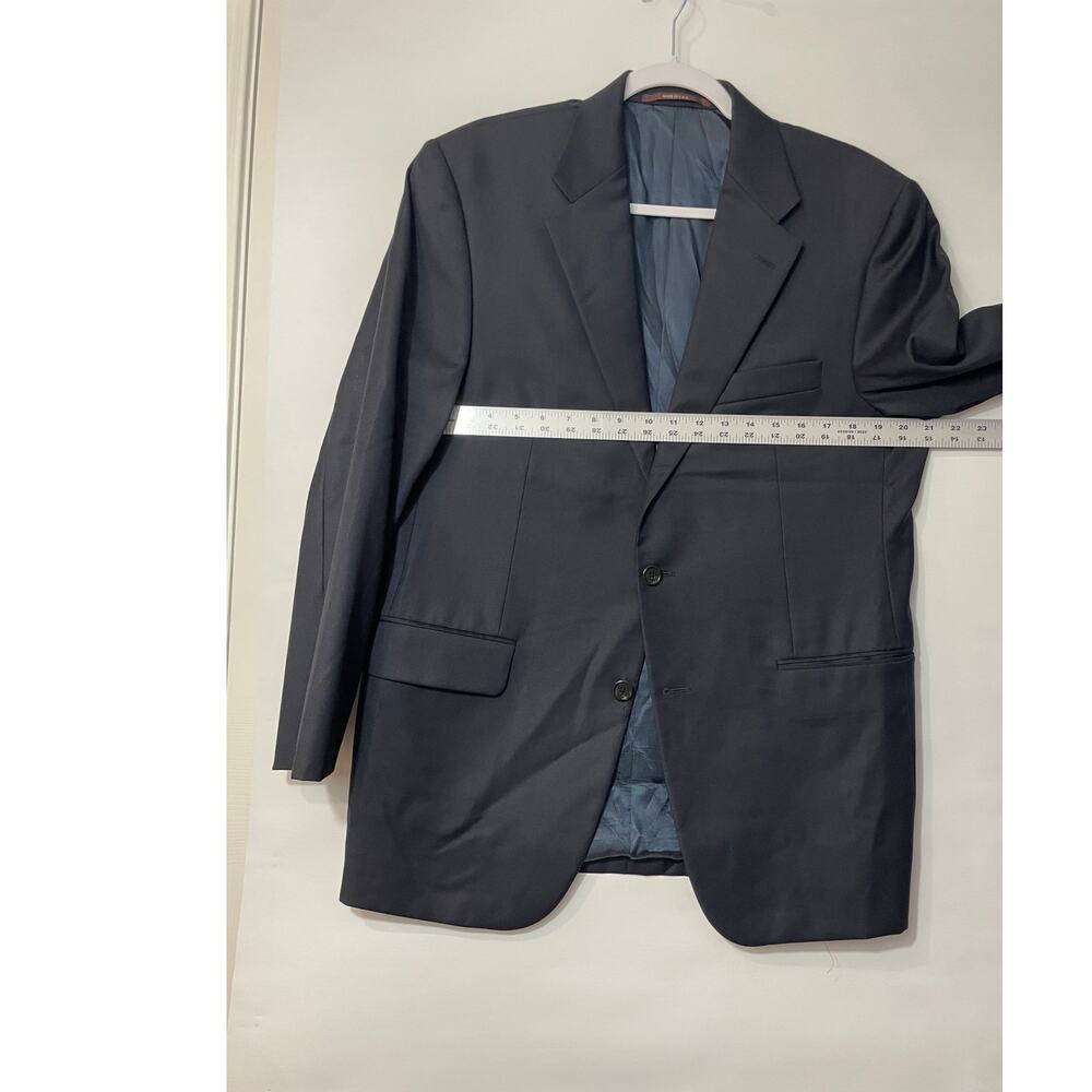 Hickey Freeman Tasmanian Super 130's Wool Double Breasted Coat Business Jacket - Picture 8 of 8